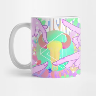 Dope pointing to a bull year drawing Mug